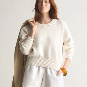 TWO Quince 100% Cotton Crewneck Sweaters